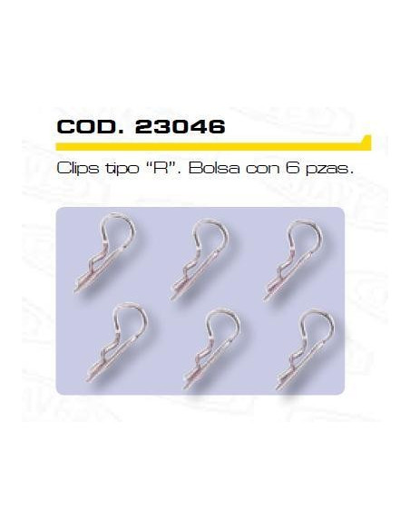 Clips para carrocería tipo R (6u)