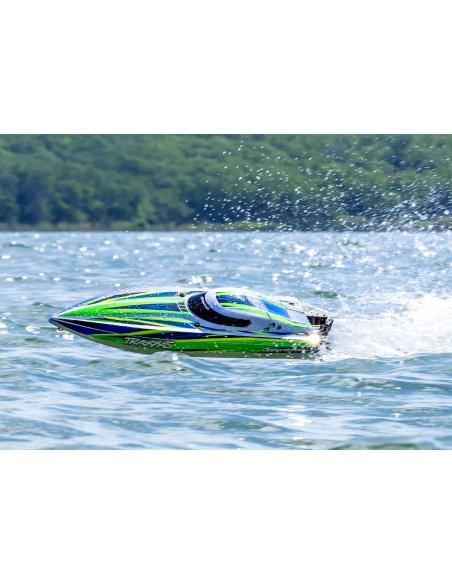 Lancha Disruptor 4S 40+ MPH High-Performance Traxxas VERDE