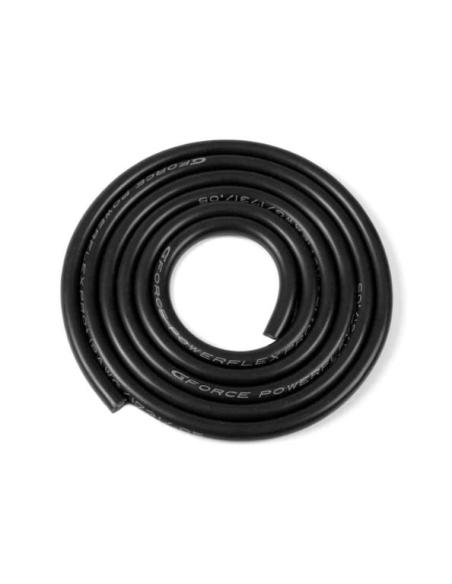 Cable siliconado 12AWG OD 4 5mm 1m Negro Powerlfex