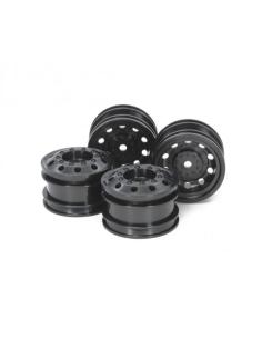 Llantas Negras F/R Tamiya Racing Truck 1/14  4u 