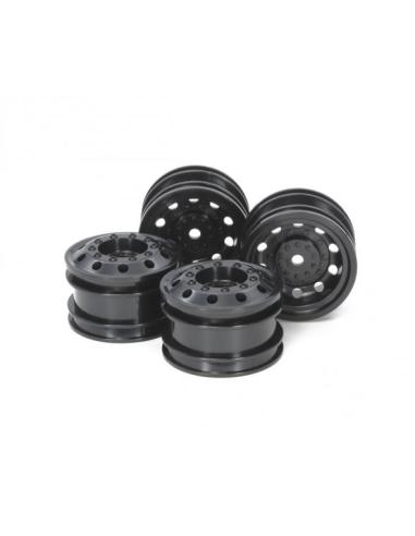 Llantas Negras F/R Tamiya Racing Truck 1/14  4u 