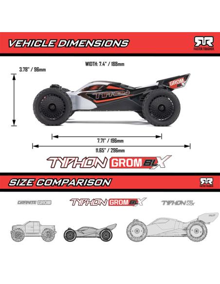 TYPHON 1/14 GROM 223S DSC 4X4 Brushless Buggy SILVER