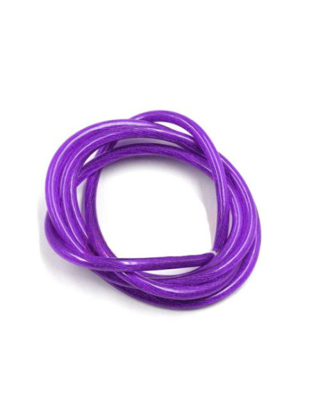 Cable siliconado transparente Púrpura 12AWG  1m 
