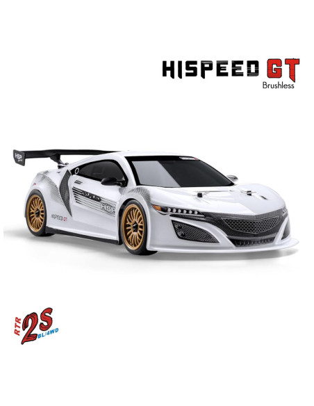 HSP GT PRO 1/10 2.4 GHz Brushed On-road Blanco