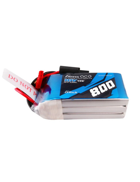 LiPo Gen Ace 800mah 11.1v 3s 45C JST