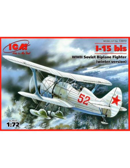 WWII Soviet Biplane Fighter I-15 bis ICM 1/72