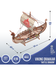 Mr  Playwood Barco Vikingo Battle Drag 131 piezas 2