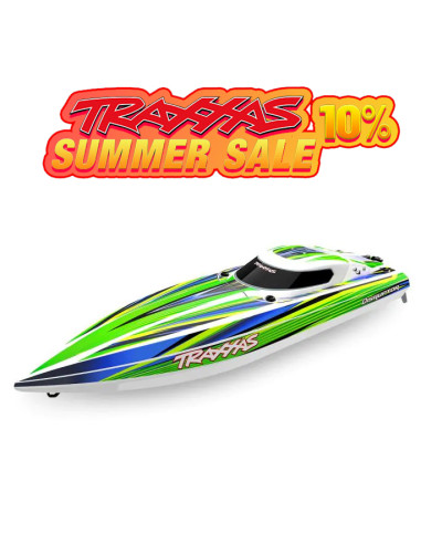 Lancha Disruptor 4S 40+ MPH High-Performance Traxxas VERDE