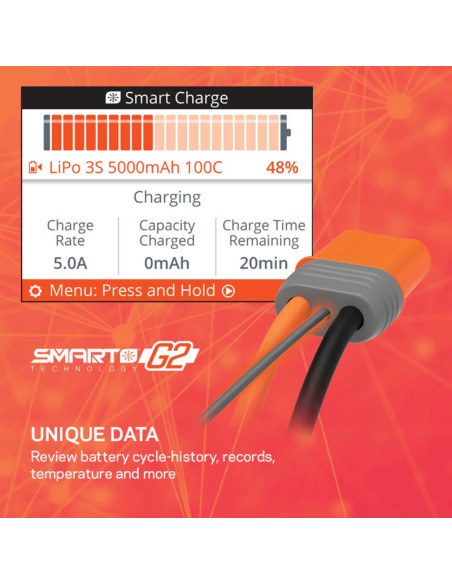 Combo Cargador Spektrum S155 LiPo G2 5000mAh 3S IC5