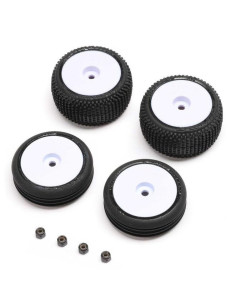 Ruedas Montadas Blancas  Micro-B Losi 1/24