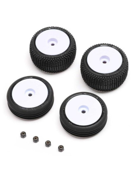 Ruedas Montadas Blancas  Micro-B Losi 1/24