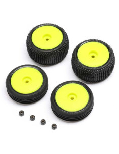 Ruedas Montadas Amarillas  Micro-B Losi 1/24
