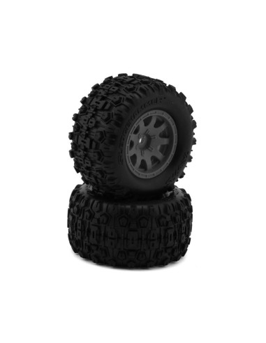 Ruedas Traxxas completas llanta Gris del Mini Maxx