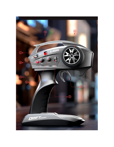 Coche Drift 1/12 Racing Rally RTR Blanco