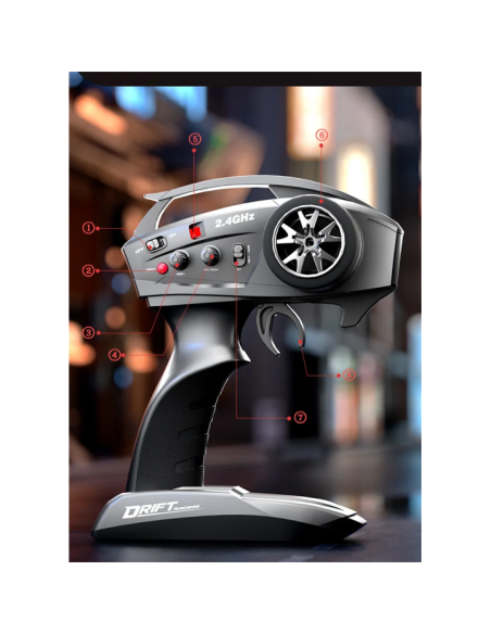 Coche Drift 1/12 Racing Rally RTR Blanco