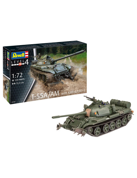 Tanque T-55A/AM KMT-6/EMT-5 Mine Plough 1/72 Revell