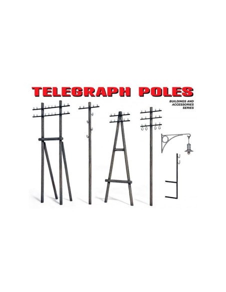 MiniArt Accesorios Telegraph Poles, escala 1/35
