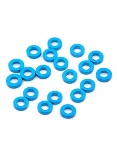 Separador aluminio M3 x 1 5mm Azul  20u 