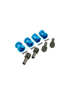 Adaptador 20mm Hexágono 12mm en aluminio - Azul  4