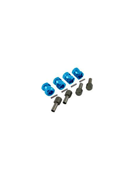 Adaptador 20mm Hexágono 12mm en aluminio - Azul  4