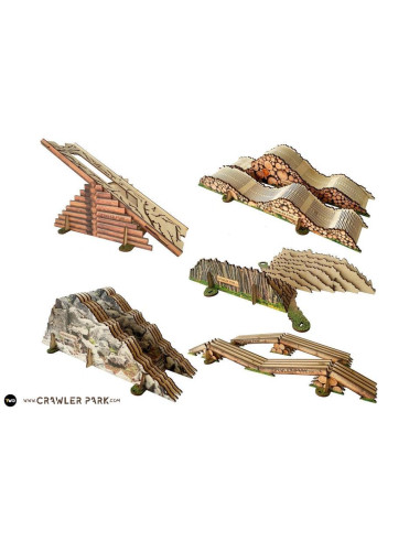 Kit De 5 Obstáculos Para Circuito 1/24 RC Crawler 