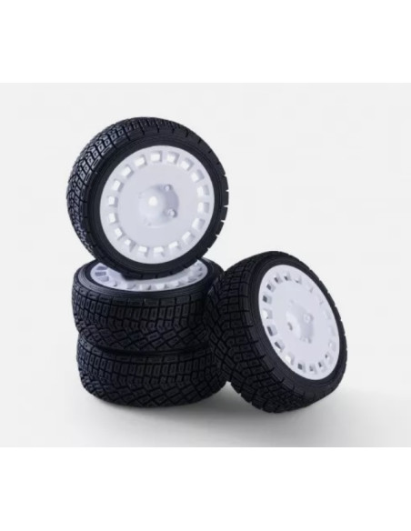  Set Ruedas Rally Design1 Carson Blanco 1/10