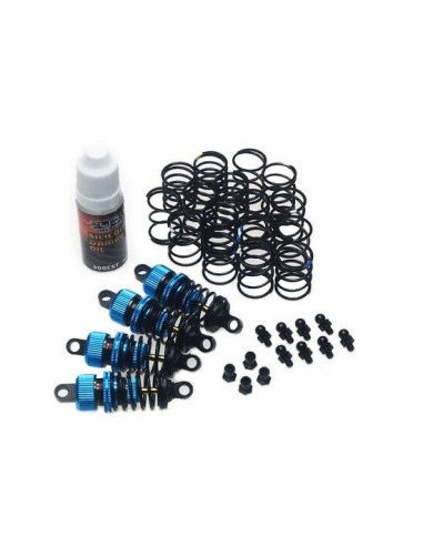 Set 4 Shock-Gear 55mm Damper Touring 1/10 RC Blue