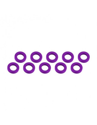 Arandela Aluminio Púrpura 3x6x1mm (10 Unidades)