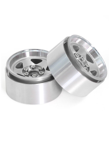 Llantas Aluminio Beadlock Crawler 1.9" Silver...