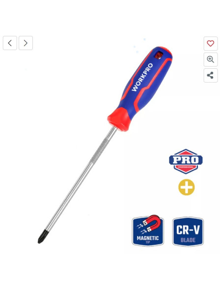 DESTORNILLADOR PHILLIPS PH0 x 75 mm WORKPRO