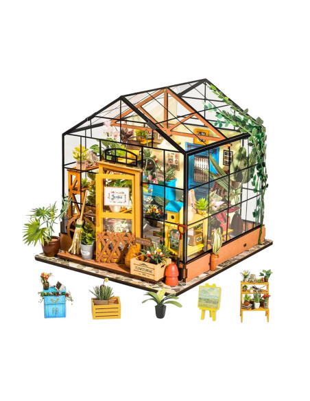 Robotime DIY Mini Dollhouse Building - Cathy’s Flower House