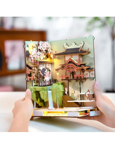 Rolife Falling Sakura 3D Creative Bookends TGB05