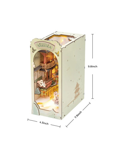 Rolife Falling Sakura 3D Creative Bookends TGB05