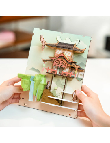 Rolife Falling Sakura 3D Creative Bookends TGB05