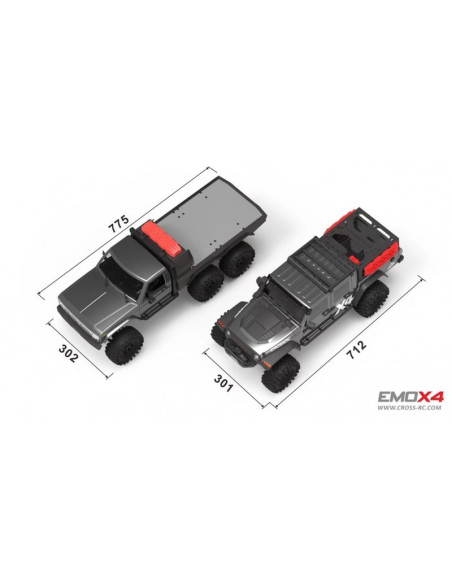 CrossRC EMOX4 1/8 RTR Crawler Naranja
