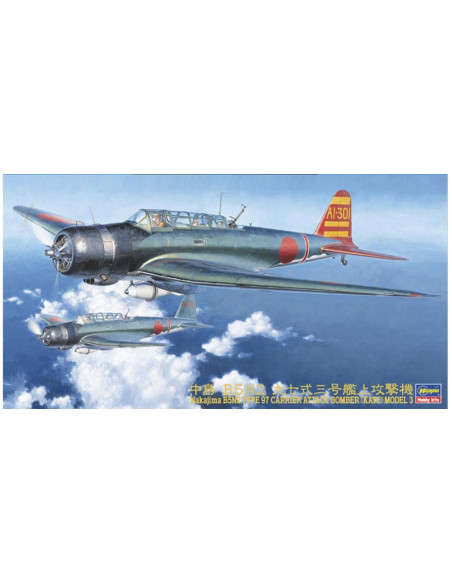Nakajima B5N2 Type 97 CArreir atack bomber -JT76- Hasegawa 1/48