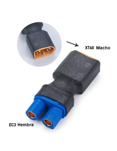 Conversor batería de XT-60 a EC3
