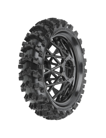 Rueda trasera 1/4 Dunlop Geomax MX14 V2 Bead CR4 MTD Black Bullyspoke: Promoto LOSI MX