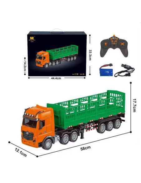 Camión RC 1/18 Transporte Troncos 9ch HUINA