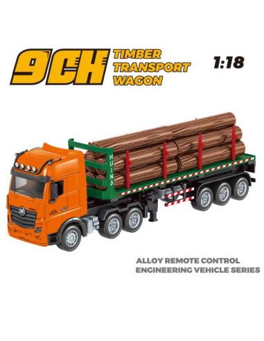 Camión RC 1/18 Transporte Troncos 9ch HUINA