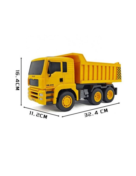 Camión Volquete 6x4 RC Huina 13553 de 6 canales 1/18