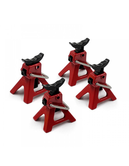 Caballetes metálicos en rojo para crawler 1/24 1/18 Yeah Racing