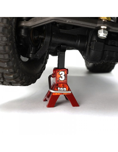 Caballetes metálicos en rojo para crawler 1/24...
