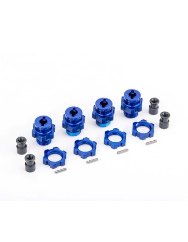 Traxxas 17mm Wheel Hubs / Nuts, HD Blue