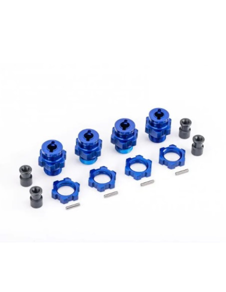 Traxxas 17mm Wheel Hubs / Nuts, HD Blue