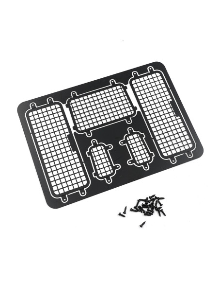 Stainless steel Windows Black Defender TRX4M 1/18 Yeah Racing