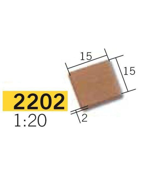 2202 - Baldosa 1/20 Roja AEDES