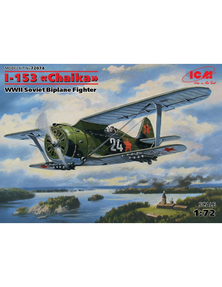 I-153 "Chaika" WWII Soviet Biplane Fighter ICM 1/72