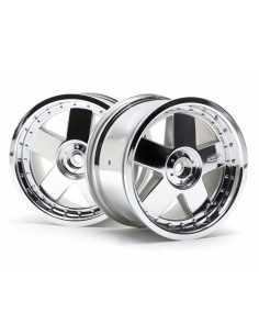 GT 5 Wheel Chrome 83x56mm/2pcs