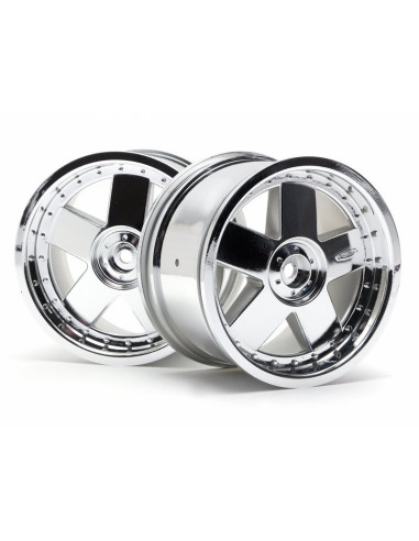 GT 5 Wheel Chrome 83x56mm/2pcs